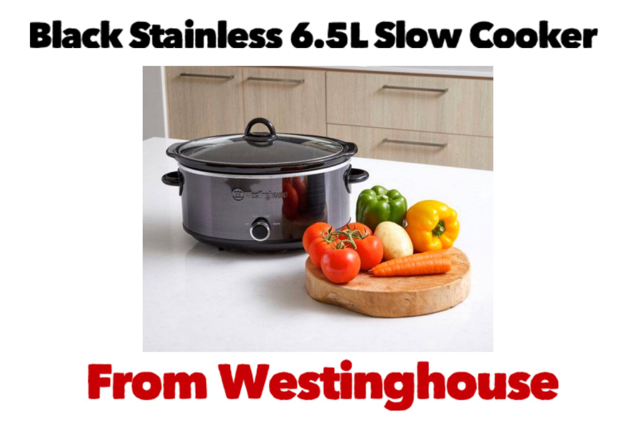 Westinghouse Multi Slow Cooker 3 x 2.5L Ceramic Pots Black