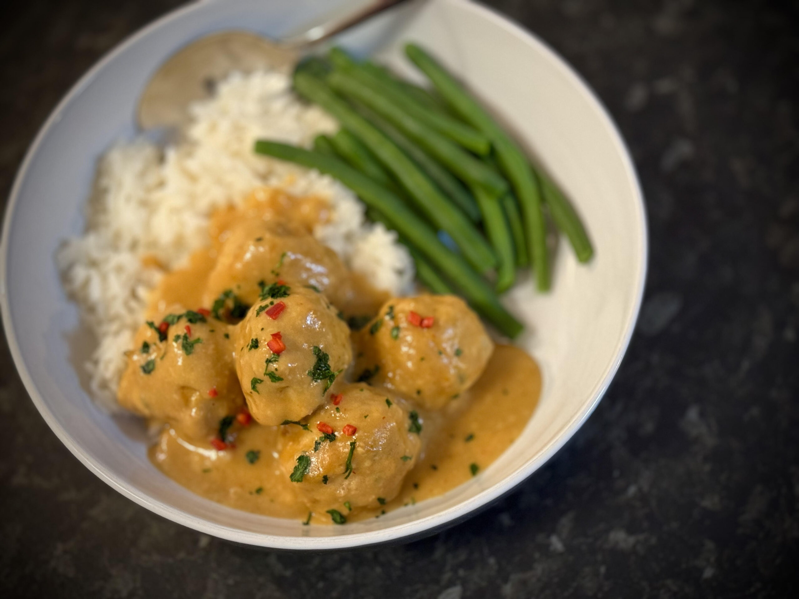 Thai Chicken Meatballs in Peanut Sauce 2 | Slow Cooker Central